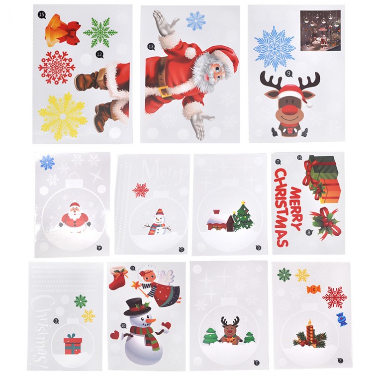 크리스마스 스티커패키지 117개입 / 파티 장식 소품