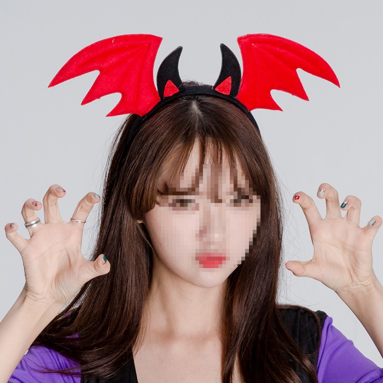 박쥐날개머리띠 레드 / 할로윈 파티용품 의상소품 행사