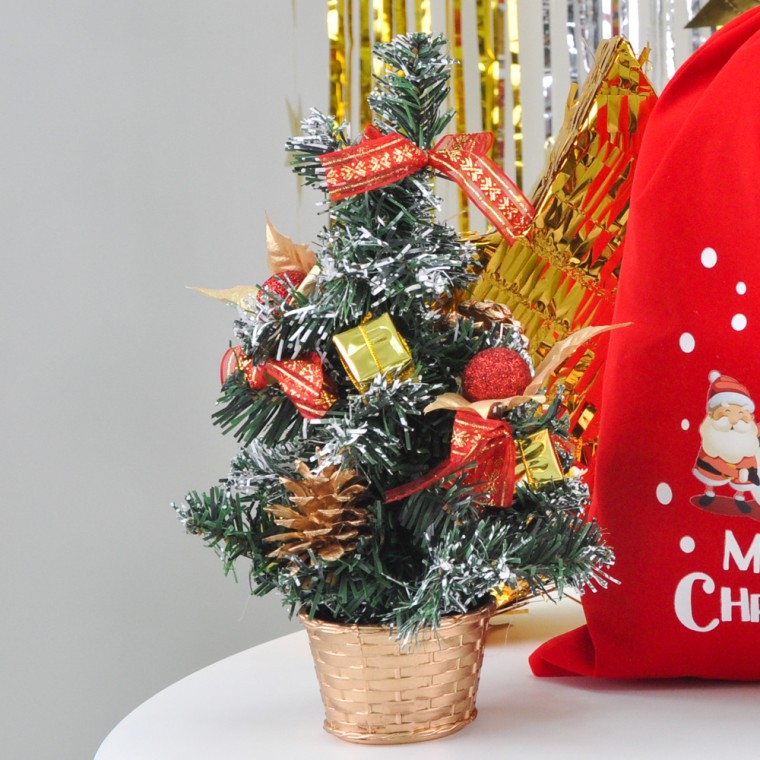 NEW 미니트리장식 - 32cm 레드 / 파티용품 크리스마스 테이블장식