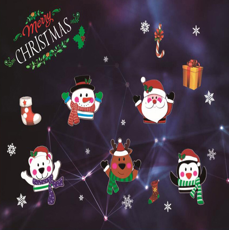 크리스마스 윈도우스티커 중 - 캐릭터세트