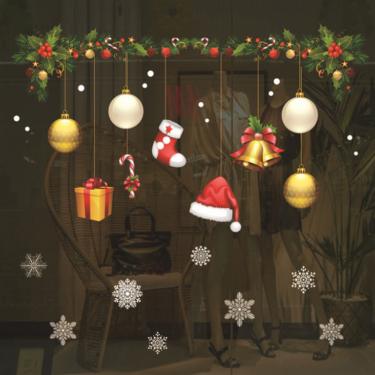 크리스마스 윈도우스티커 중 - 선물리스