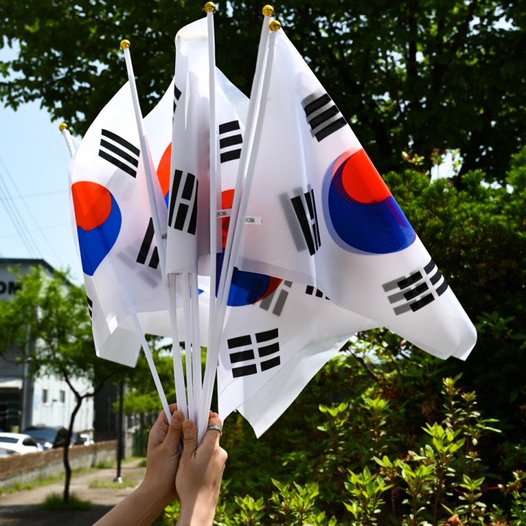 일체형수기태극기 - 대형30x45 10개입