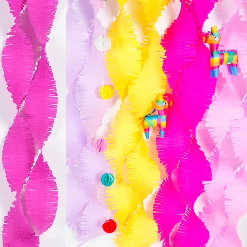 회오리파티스트리머 - 핫핑크 / 생일 장식 가랜드 배너