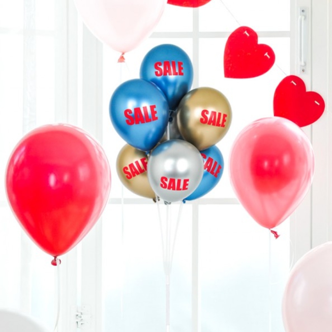 풍선꽂이장식세트 130cm 크롬세일혼합