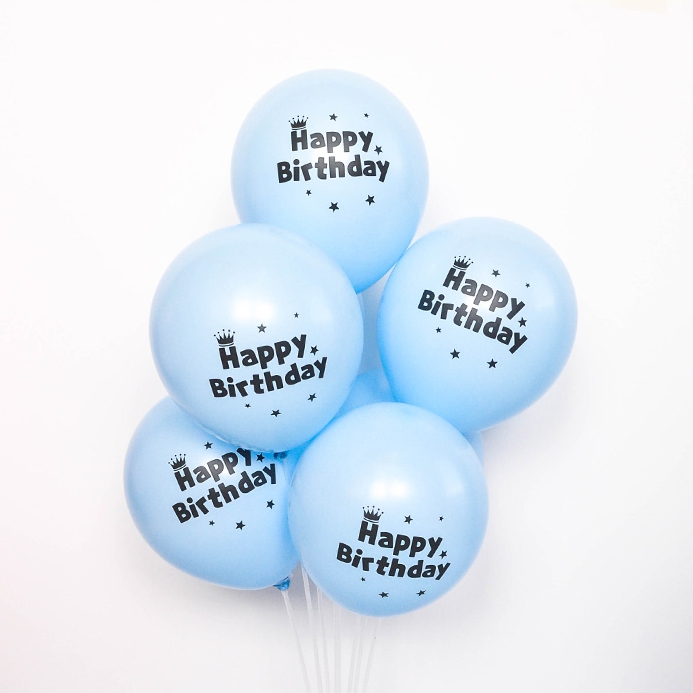 풍선꽂이장식세트 70cm 매트파스텔생일블루