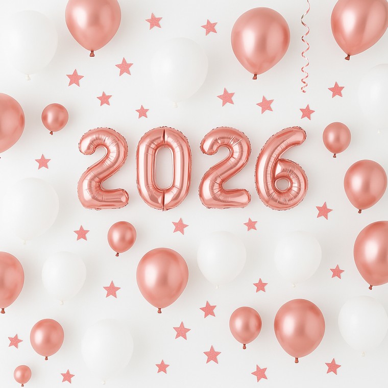 로즈골드 숫자은박풍선 소 2026패키지