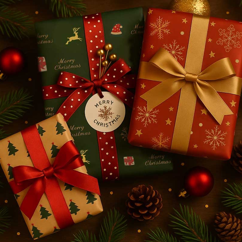 크리스마스포장지 2장