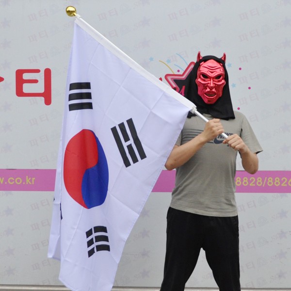 고급형 2단태극기깃대 / 응원 태극기