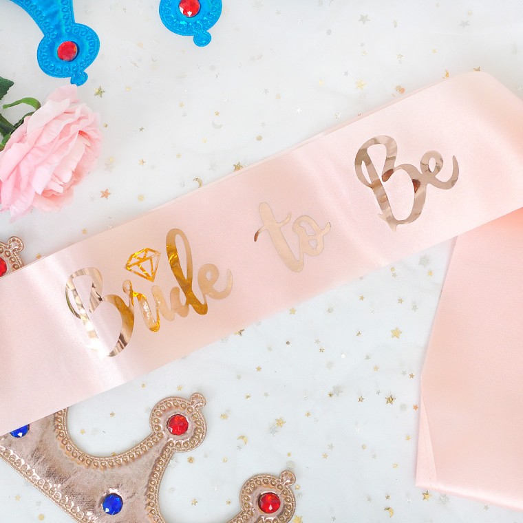 브라이드신부어깨띠 - 로즈골드 / 파티 브라이덜샤워