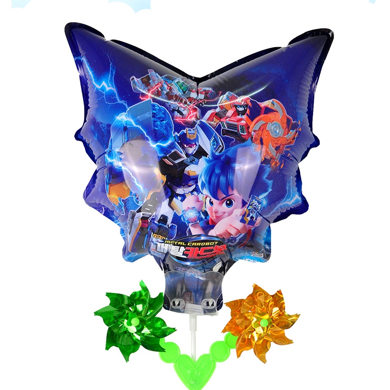 캐릭터 바람개비풍선 메탈카드봇