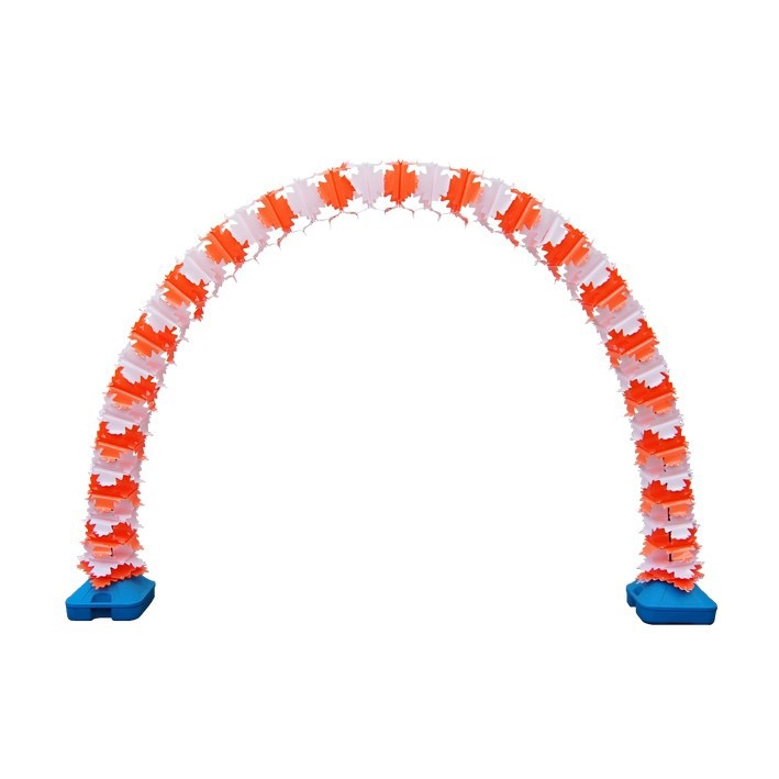 형광가랜드 화이트 앤 오렌지 물통 폴대 포함