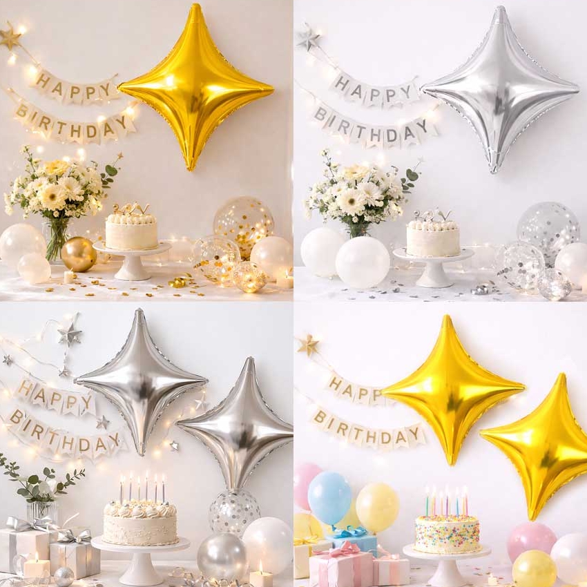 은박풍선 사각포인트별 45cm 2개입