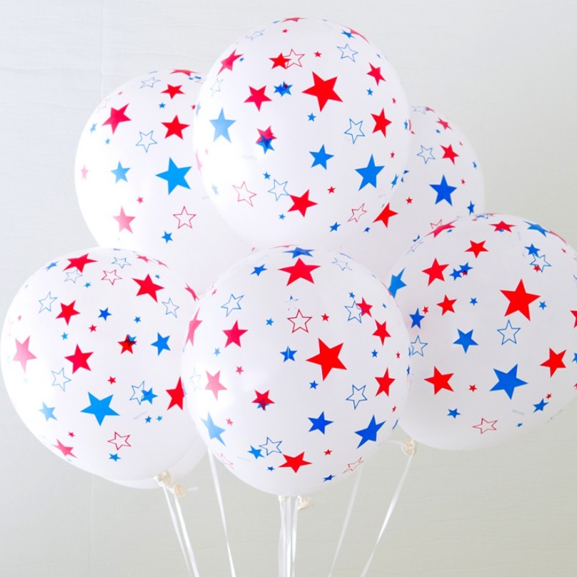 네오30cm 전체인쇄풍선 100개 스타레드블루