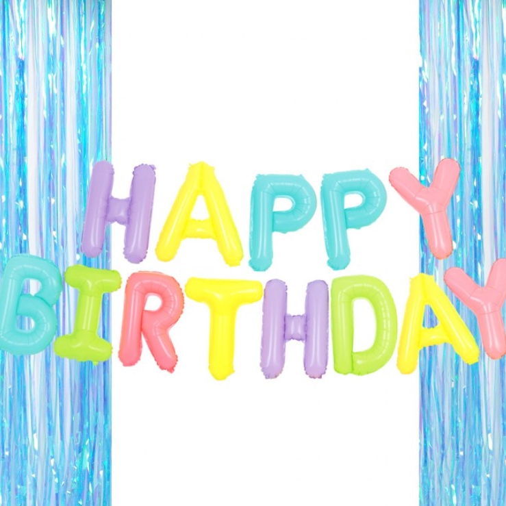 은박풍선생일마카롱 커튼오로라블루세트