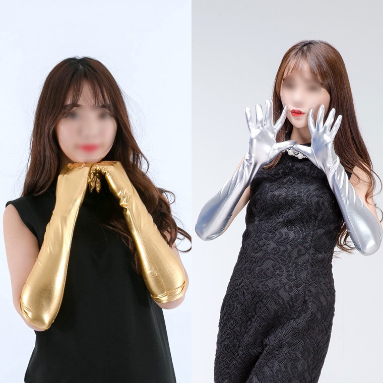 파티 롱장갑 스판 44cm / 생일 파티 의상 공연 장갑