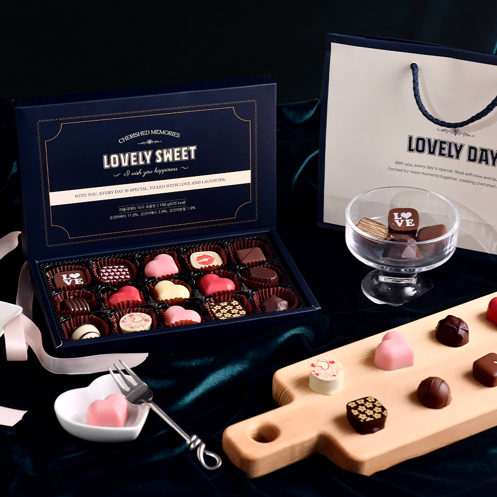 디유 수제 초콜릿 선물 세트 - 러블리데이 15구 (쇼핑백 증정)