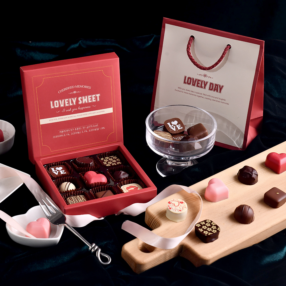 디유 수제 초콜릿 선물 세트 - 러블리데이 9구 (쇼핑백 증정)